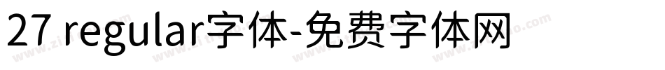 27 regular字体字体转换